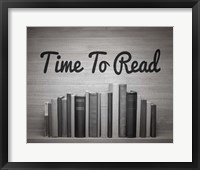 Time To Read - Wood Background Black and White Fine Art Print