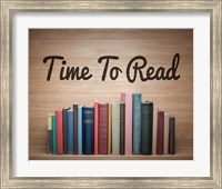 Time To Read - Wood Background Color Fine Art Print