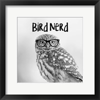 Bird Nerd - Owl Framed Print