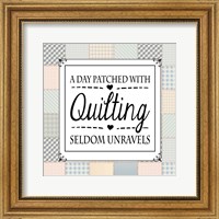 A Day Patched With Quilting - Square Patchwork Fine Art Print