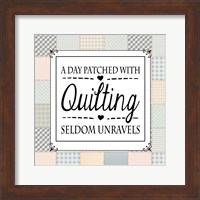 A Day Patched With Quilting - Square Patchwork Fine Art Print