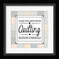 A Day Patched With Quilting - Square Patchwork Fine Art Print