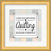 A Day Patched With Quilting - Square Patchwork Fine Art Print