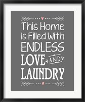 Endless Love and Laundry - Gray Fine Art Print