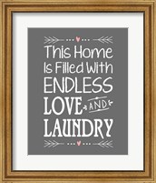 Endless Love and Laundry - Gray Fine Art Print