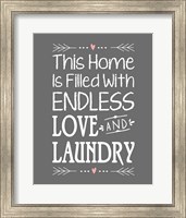 Endless Love and Laundry - Gray Fine Art Print