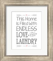 Endless Love and Laundry - White Fine Art Print