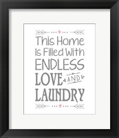 Endless Love and Laundry - White Fine Art Print