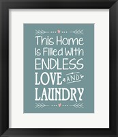 Endless Love and Laundry - Blue Fine Art Print