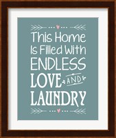 Endless Love and Laundry - Blue Fine Art Print