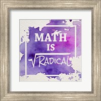 Math Is Radical Watercolor Splash Purple Fine Art Print