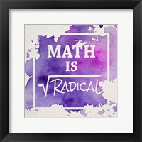 Math Is Radical Watercolor Splash Purple Fine Art Print