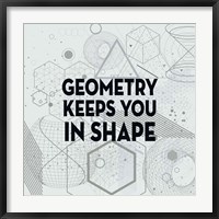 Geometry Keeps You In Shape Light Pattern Fine Art Print