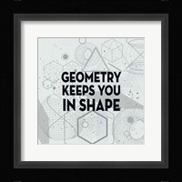 Geometry Keeps You In Shape Light Pattern Fine Art Print