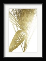 Gold Foil Pine Cones II Framed Print