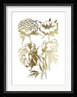 Gold Foil Floral Chintz II Fine Art Print