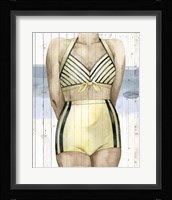 Bygone Bathers III Framed Print