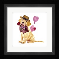 Valentine Puppy V Framed Print