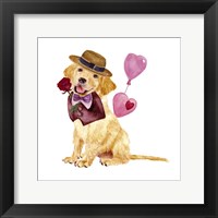Valentine Puppy V Framed Print
