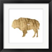 Brushed Gold Animals I Framed Print