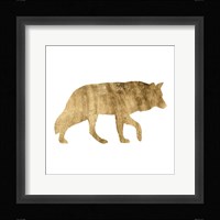 Brushed Gold Animals IV Framed Print