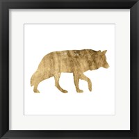 Brushed Gold Animals IV Framed Print