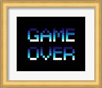 Game Over  - Blue Fine Art Print