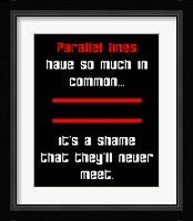 Math Joke  - Black and Red Fine Art Print