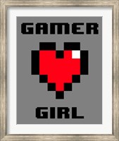 Gamer Girl  - Gray Fine Art Print