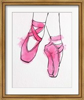 Ballet Shoes En Pointe Pink Watercolor Part II Fine Art Print