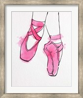 Ballet Shoes En Pointe Pink Watercolor Part II Fine Art Print