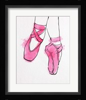 Ballet Shoes En Pointe Pink Watercolor Part II Fine Art Print