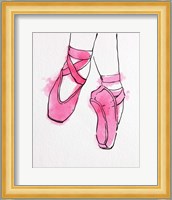 Ballet Shoes En Pointe Pink Watercolor Part II Fine Art Print