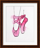 Ballet Shoes En Pointe Pink Watercolor Part III Fine Art Print
