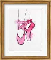 Ballet Shoes En Pointe Pink Watercolor Part III Fine Art Print