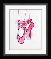 Ballet Shoes En Pointe Pink Watercolor Part III Fine Art Print
