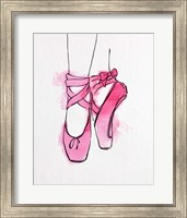 Ballet Shoes En Pointe Pink Watercolor Part III Fine Art Print