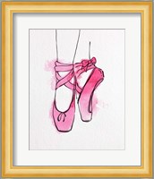 Ballet Shoes En Pointe Pink Watercolor Part III Fine Art Print