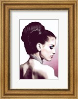 Vintage Fashion Woman With Necklace Pink Fine Art Print