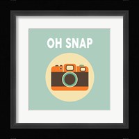 OH SNAP Camera Blue Fine Art Print