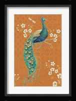 Ornate Peacock IX Spice Framed Print