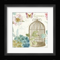 Rainbow Seeds Floral Birdcage III v2 Framed Print