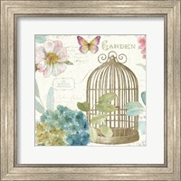 Rainbow Seeds Floral Birdcage III v2 Fine Art Print