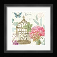 Rainbow Seeds Floral Birdcage II v2 Framed Print