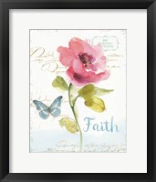 Rainbow Seeds Floral VI Faith Framed Print