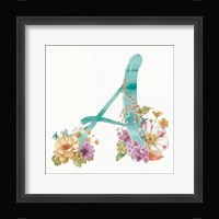 Rainbow Seeds Monogram A Framed Print