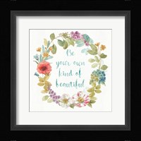 Rainbow Seeds Wreath II Framed Print