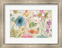 Rainbow Seeds Flowers I Linen Fine Art Print