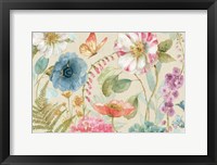 Rainbow Seeds Flowers I Linen Fine Art Print