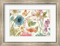 Rainbow Seeds Flowers I on Wood Cream Fine Art Print